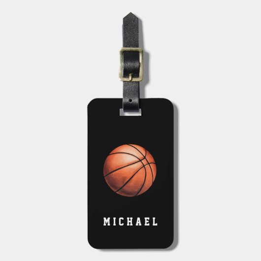 Étiquette À Bagage Basket-ball du Personalized (Devant Vertical)