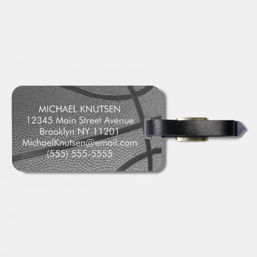 Étiquette À Bagage Basket-ball du Personalized (Dos horizontal)