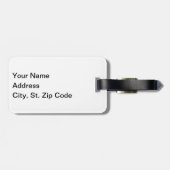 Étiquette À Bagage Basket-ball noir et blanc (Dos horizontal)