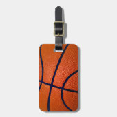 Étiquette À Bagage Basket-ball orange et noir (Devant Vertical)
