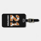 Étiquette À Bagage Basket-ball personnalisé numéro 21 (Devant horizontal)