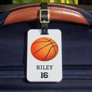 Étiquette À Bagage Basket-ball Personnalisé Team Bag Tag Cadeau