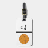 Étiquette À Bagage Basket-ball sportif (Devant Vertical)