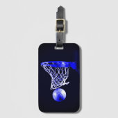 Étiquette À Bagage Basket bleu (Devant Vertical)
