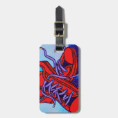 Étiquette À Bagage Baskets rouges deux (Devant Vertical)