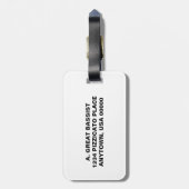 Étiquette À Bagage Bass clef (Dos Vertical)