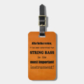 Étiquette À Bagage Basse à cordes instrument le plus important (Devant Vertical)