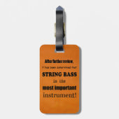 Étiquette À Bagage Basse à cordes instrument le plus important (Dos Vertical)
