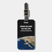 Étiquette À Bagage Basse Californie Et Côte Pacifique Du Mexique. (Devant Vertical)