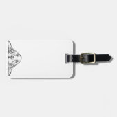 Étiquette À Bagage basset blanc (Devant horizontal)