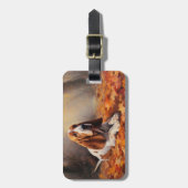 Étiquette À Bagage Basset Hound à l'automne Leaves automne Inspire (Devant Vertical)