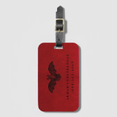 Étiquette À Bagage Bat Vampire sang rouge (Devant Vertical)