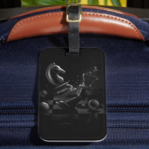 Étiquette À Bagage Bataille aux échecs dramatique - Chevalier contre