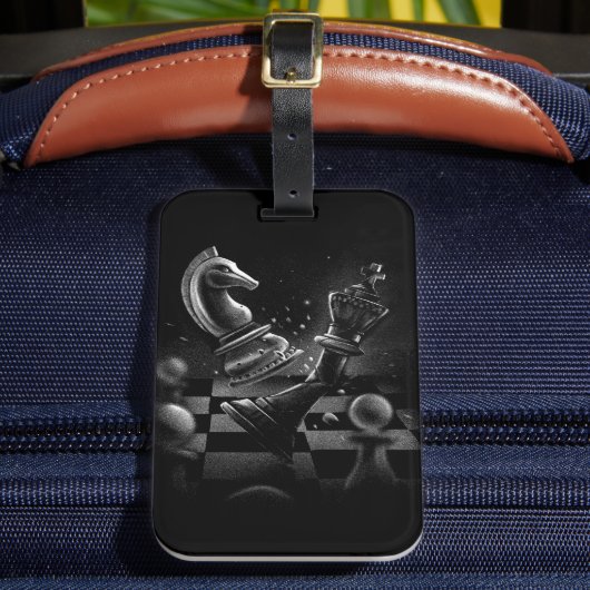 Étiquette À Bagage Bataille aux échecs dramatique - Chevalier contre  (Insitu Rectoal 2)