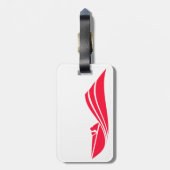 Étiquette À Bagage Bateau à vitesse rouge écarlate (Dos Vertical)