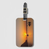 Étiquette À Bagage Bateau à voile Sunset Morro Bay (Devant Vertical)