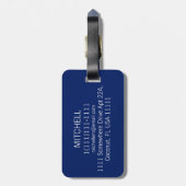 Étiquette À Bagage Bateau bleu personnalisé (Dos Vertical)