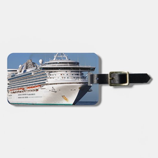 Étiquette À Bagage Bateau de croisière d'or de princesse (Devant horizontal)