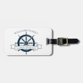 Étiquette À Bagage Bateau de croisière familiale sur mesure Roue Vaca (Devant horizontal)
