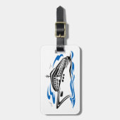 Étiquette À Bagage Bateau de croisière sur les vagues océaniques Voya (Devant Vertical)