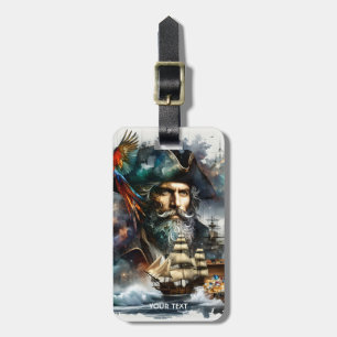 Étiquette À Bagage Bateau de mer Pirate d'Imaginaire mignon