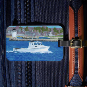 Étiquette À Bagage Bateau homardier Portland, Maine