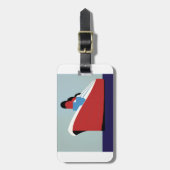 Étiquette À Bagage Bateau vintage (Devant Vertical)