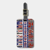 Étiquette À Bagage Batik des mers du Sud Samoa (Devant Vertical)