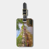 Étiquette À Bagage Bâtiment et canal à Amsterdam, Pays-Bas (Devant Vertical)