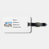 Étiquette À Bagage Bâtiments blancs de aveuglement en Grèce (Dos horizontal)