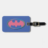 Étiquette À Bagage Batman | Logo Pink Polka Dot (Devant horizontal)