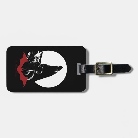 Étiquette À Bagage Batman Motorcycle Silhouette (Devant horizontal)