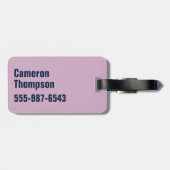 Étiquette À Bagage Batman | Symbole rose et bleu (Dos horizontal)