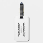 Étiquette À Bagage Bâton de Larcrosse Monogramme personnalisé Noir Bl (Dos Vertical)