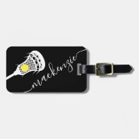 Bâton de Larcrosse Monogramme personnalisé Noir Bl