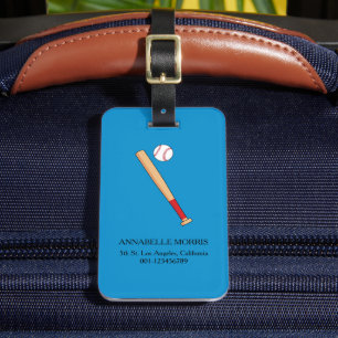 Étiquette À Bagage Batte de baseball avec balle Personnaliser
