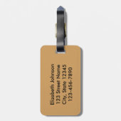 Étiquette À Bagage Battes noires volantes (Dos Vertical)