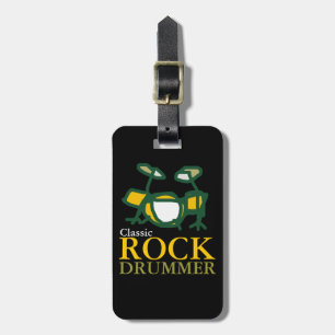 Étiquette À Bagage batteur de rock classique