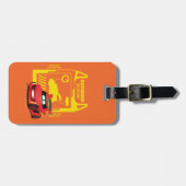 Étiquette À Bagage Batwheel™ Redbird - Le Racecar (Devant horizontal)