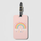 Étiquette À Bagage Be Kind – Rainbow Pastel Positivity (Devant Vertical)