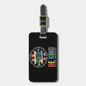 Étiquette À Bagage Be Kind Sensibilisation sur l'autisme Conception c (Devant Vertical)