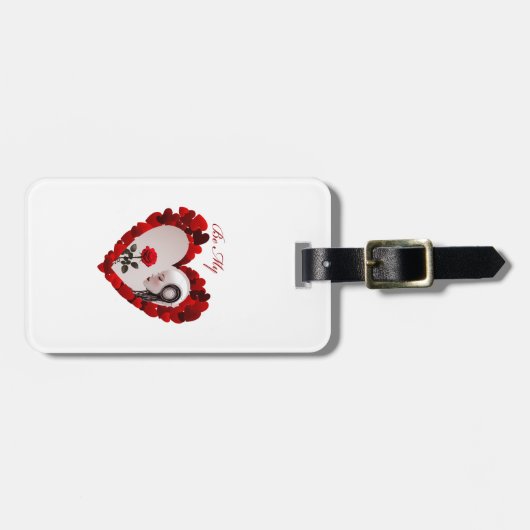 Étiquette À Bagage Be My Valentine ❤️ (Devant horizontal)