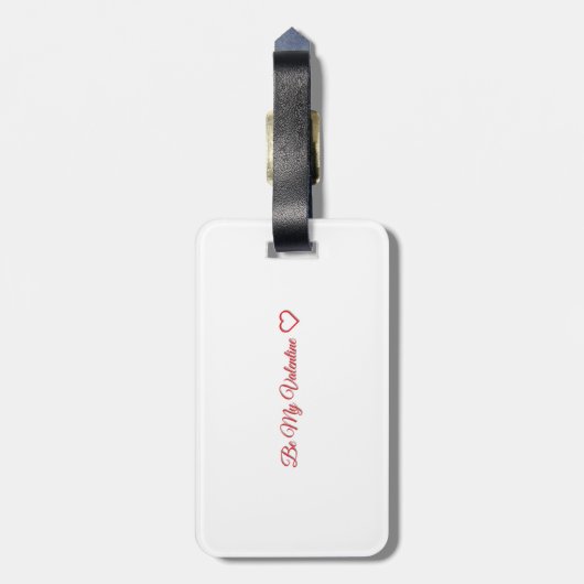 Étiquette À Bagage Be My Valentine ❤️ (Dos Vertical)