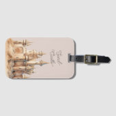 Étiquette À Bagage Beach Cream Sand Castle (Devant Horizontal)