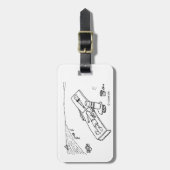 Étiquette À Bagage Beach Reed (Devant Vertical)