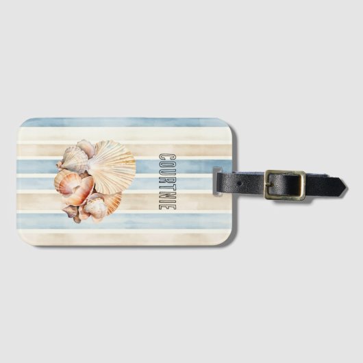 Étiquette À Bagage Beach Shells (Devant Horizontal)