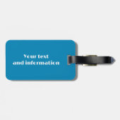 Étiquette À Bagage Beach Umbrella Bright Colorful Tropical (Dos horizontal)