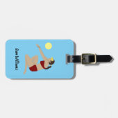 Étiquette À Bagage Beach Volleyball (Devant horizontal)