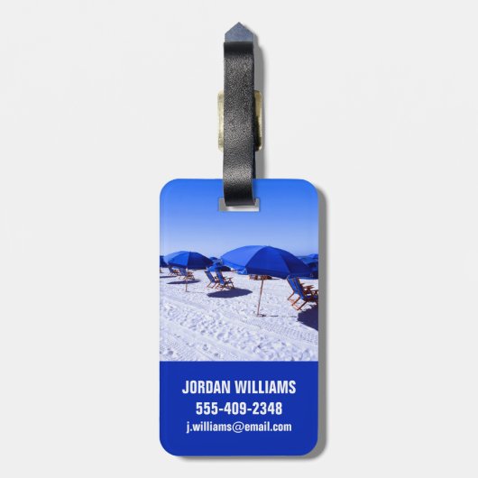 Étiquette À Bagage Beaches tropicales | Clearwater, Floride (Dos Vertical)