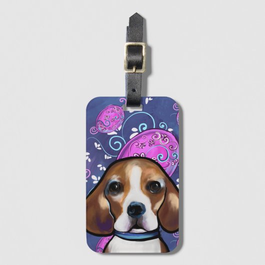 Étiquette À Bagage Beagle             (Devant Vertical)